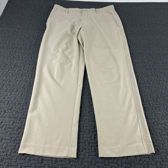 FootJoy Golf Pants Mens‎ 34x30 Beige Slacks Performance Straight Leg Flat Front - Picture 1 of 12